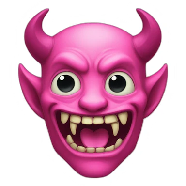 Pink demon sticker
