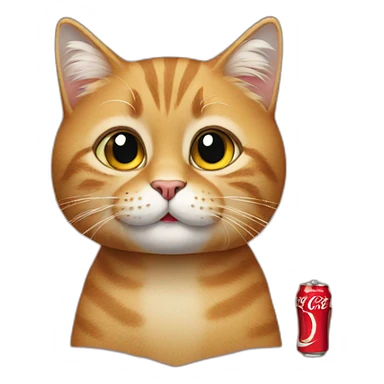 coke cat sticker