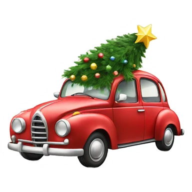Christmas Car with Christmas Tree  sticker