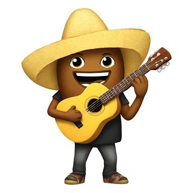 Taco playing guitar sticker
