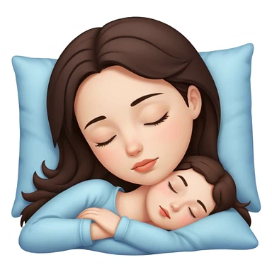 Brunette girl sleepin sticker