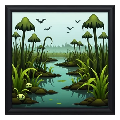 horror swamp sticker