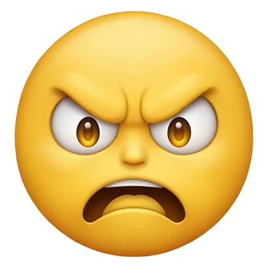 angry emoji with close mouth  sticker