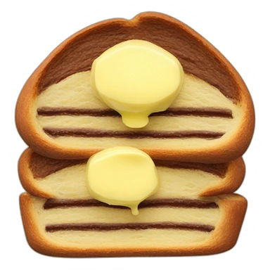 Nutella Brot mit Butter sticker