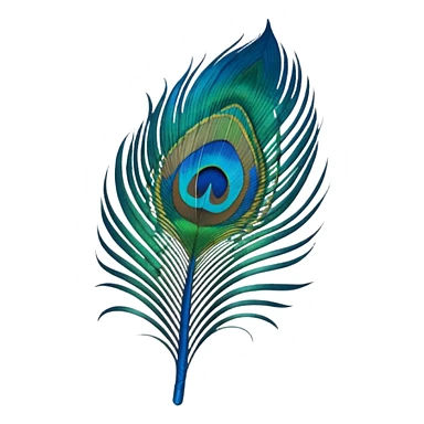 Peacock feather emoji sticker