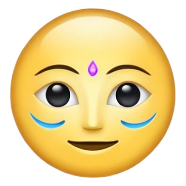 Create a minimal glowing emoji symbol of pure consciousness (Chetna) and formless God. Abstract divine energy, radiant light, infinity aura, cosmic spiritual vibe. No human form. Golden, blue, violet glow. Clean modern emoji style. sticker