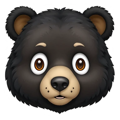 black bear face sticker