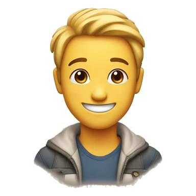An emoji of a smiling face, expressing warmth and friendliness with a cheerful expression and rosy cheeks sticker