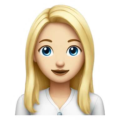 blong girl with blue eyes working at profitero sticker