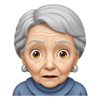scared old lady sticker