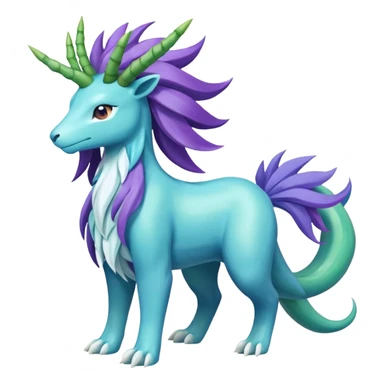 Suicune-Amaura-Meganium-fusion (full body) sticker