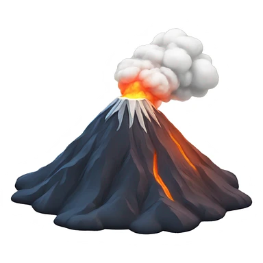 calm volcano, relief sticker