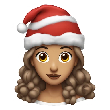 Ariana granda with a Santa hat on  sticker