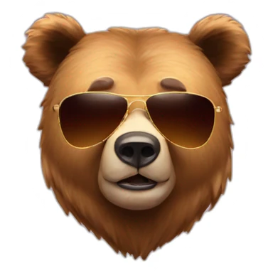 bear in sunglasses sticker