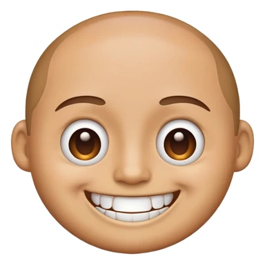 An emoji head showing jaw line sticker