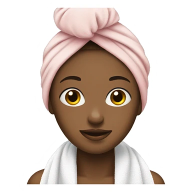 Girl with towel on her head sticker