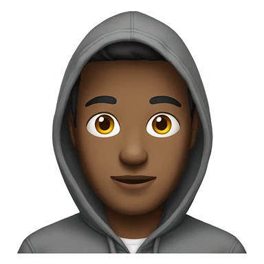 gray hoodie wearing a hoodie sticker