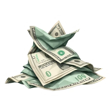 
pile of bills sticker