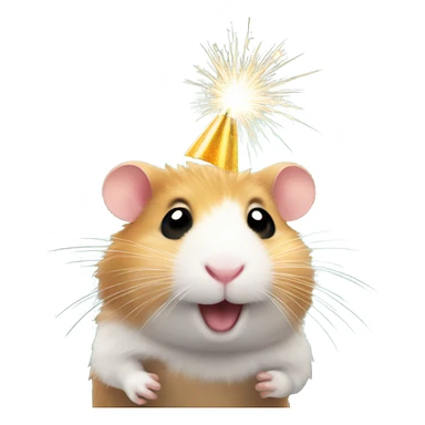 Christmas hamster with sparkler sticker