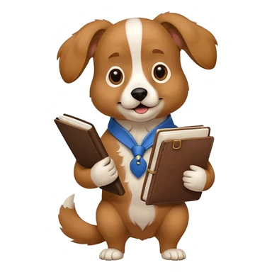 funny dog with full body with diary

 sticker