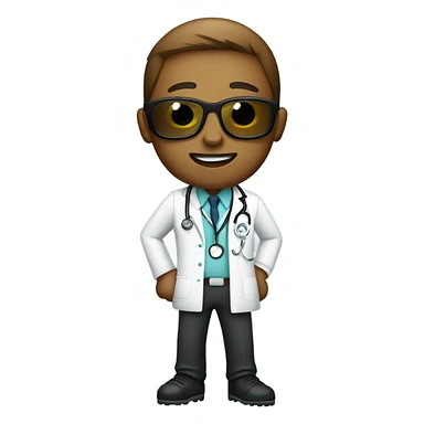 Doctor wearing sunglasses playing soccer sticker