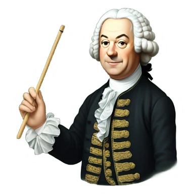 Johann Bach pointer stick chalkboard sticker
