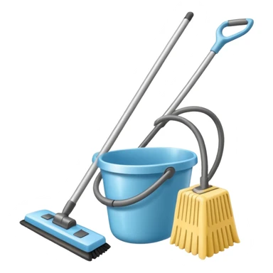 Realistic cleaning with neutral color sticker