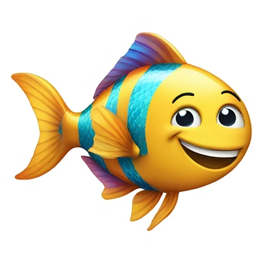 Happy fish sticker