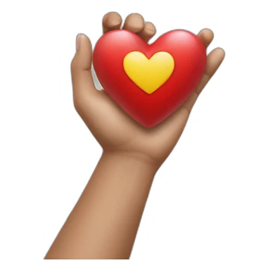 Coeur avec des mains sticker