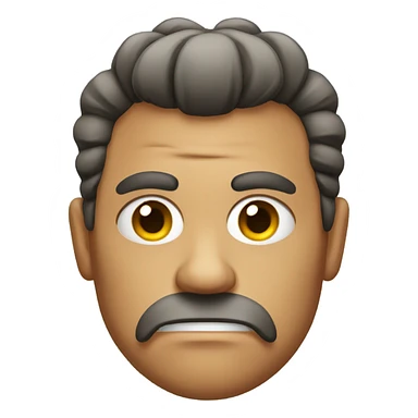 angry man with bun sticker