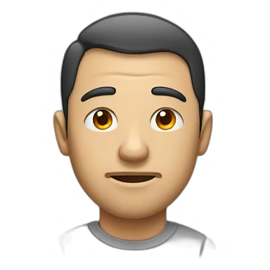 man with big distance between eyes sticker