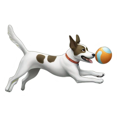 dog catching a frisbee sticker