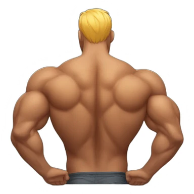 muscular backs sticker