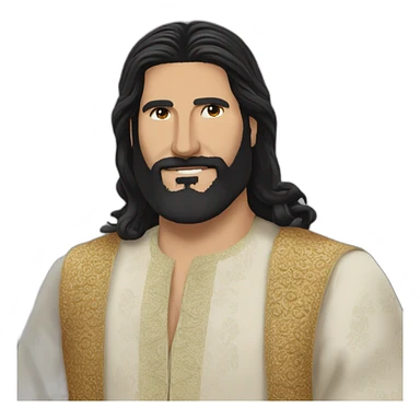 Kayvan Novak traditional clothes long hair very long beard sticker