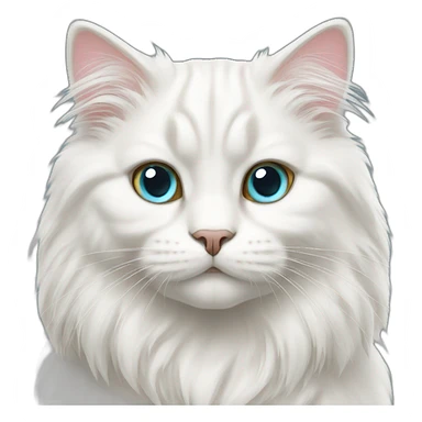white Siberian cat sticker