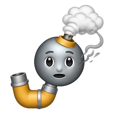 Emoji smoking crack pipe sticker
