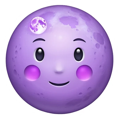 Light purple moon sticker