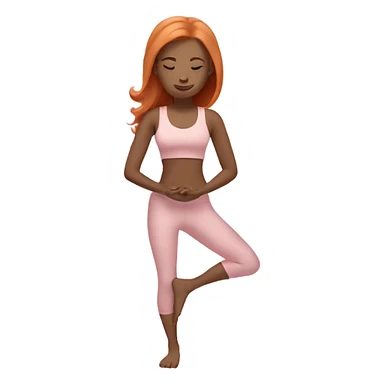 Ginger yoga girl light pink clothes  sticker