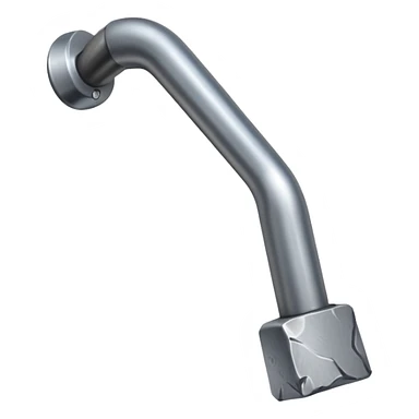 wall nail with flattened head and bent shaft, looks hammered sticker