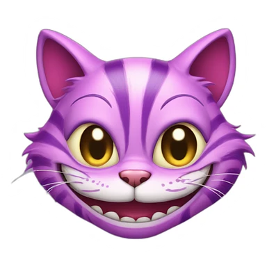 Cheshire Cat pink and purple cartoon sticker