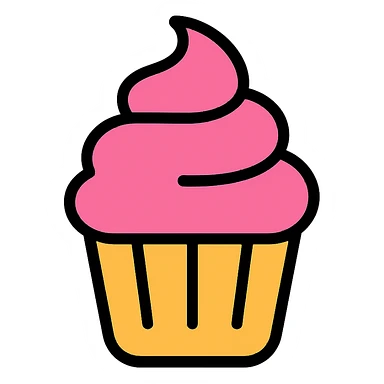 cupcake with pink icing sticker
