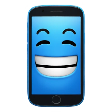 BLUE smartphone laughing sticker