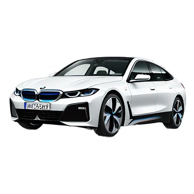 bmw i4 e35 2024 white sticker