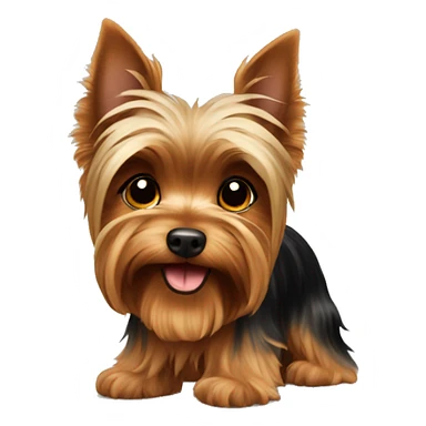 brown yorkshire terrier sticker