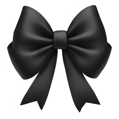 black coquette bow sticker