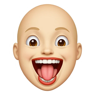Tongue out laughing sticker