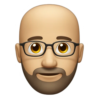 Man with a Little baldness and glass and a Little beard  sticker