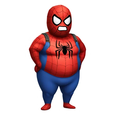 Fat spiderman sticker