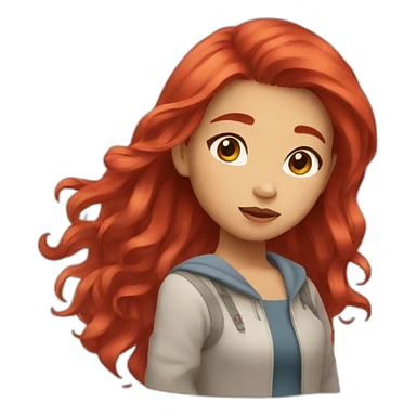 Red hair cutie Filipino sticker