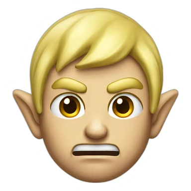 Angry blond elf man sticker